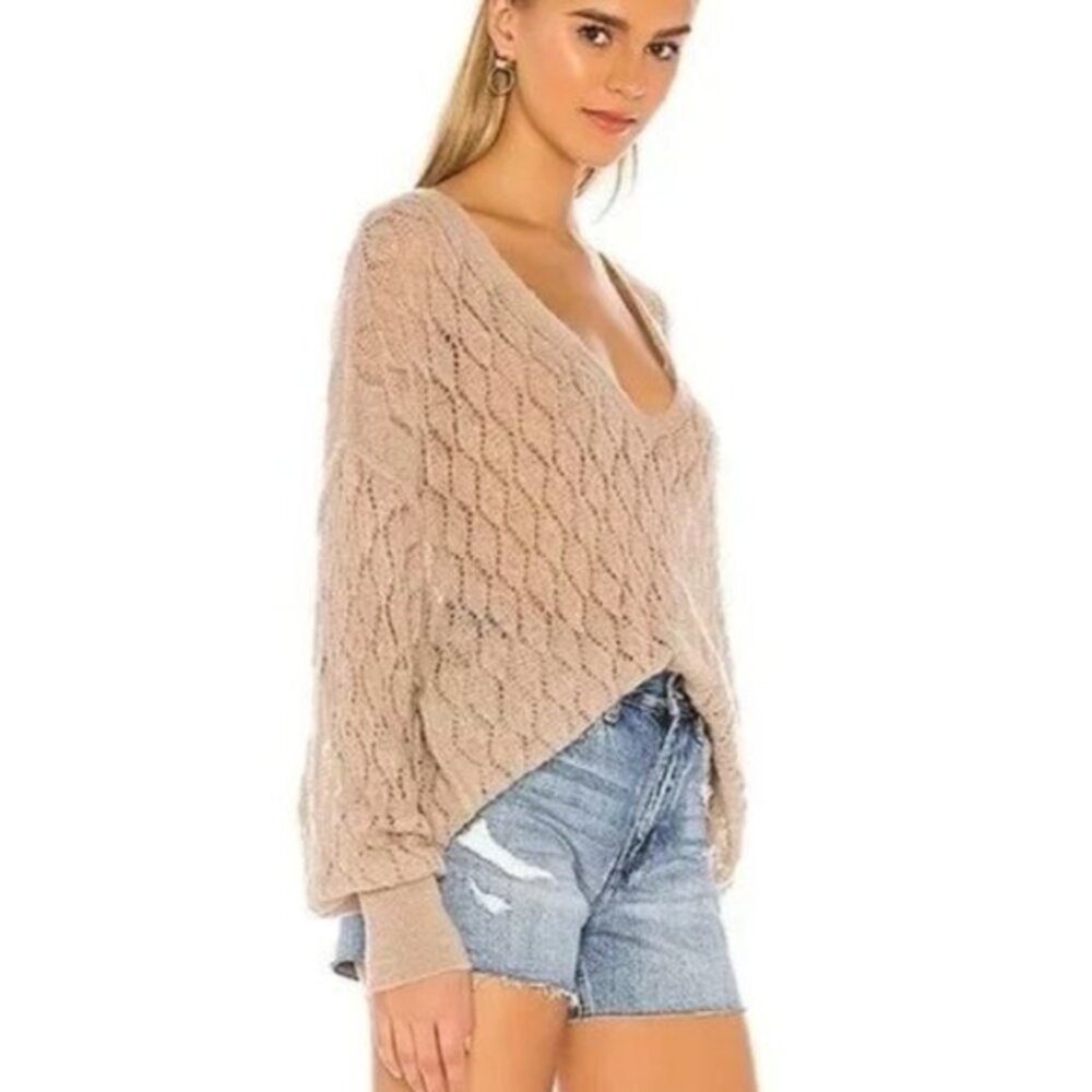 Free People Say Hello Tunic Sweater. Wool Blend. XS
